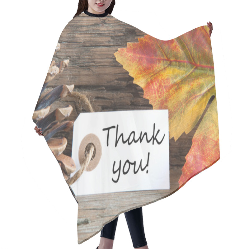 Personality  Fall Background With Thank You Hair Cutting Cape