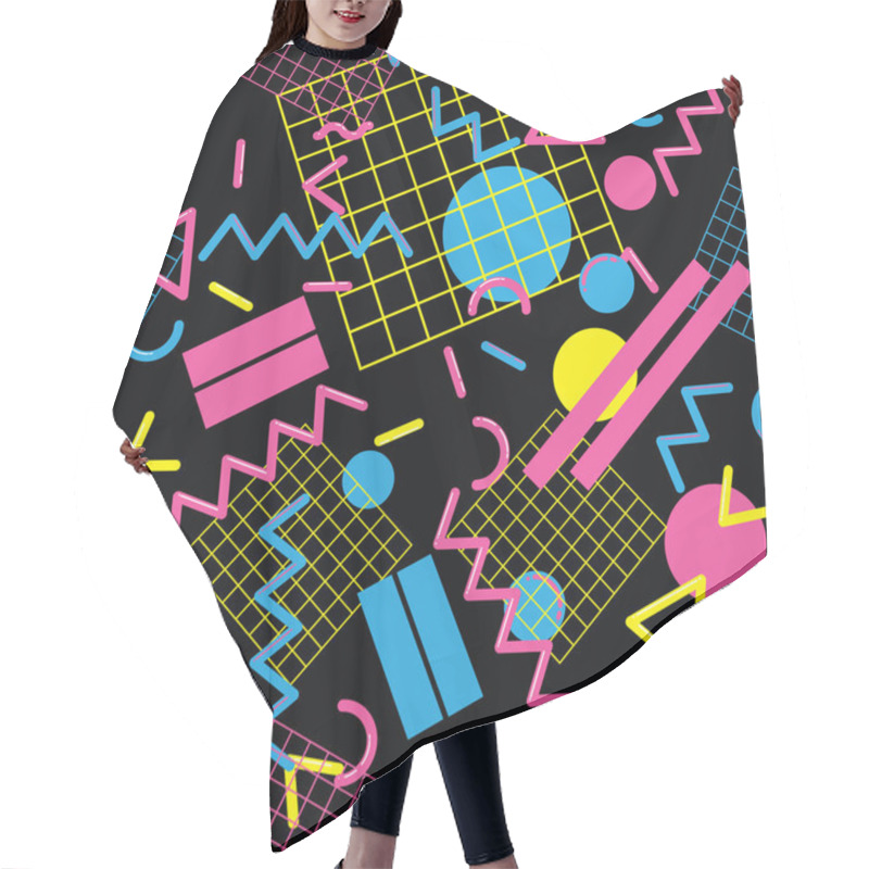 Personality  Stylish Memphis Seamless Pattern Hair Cutting Cape