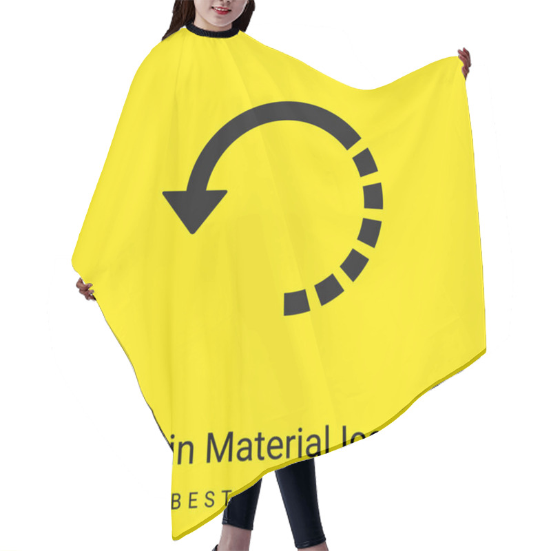 Personality  Arrow Circle With Half Broken Line Minimal Bright Yellow Material Icon Hair Cutting Cape