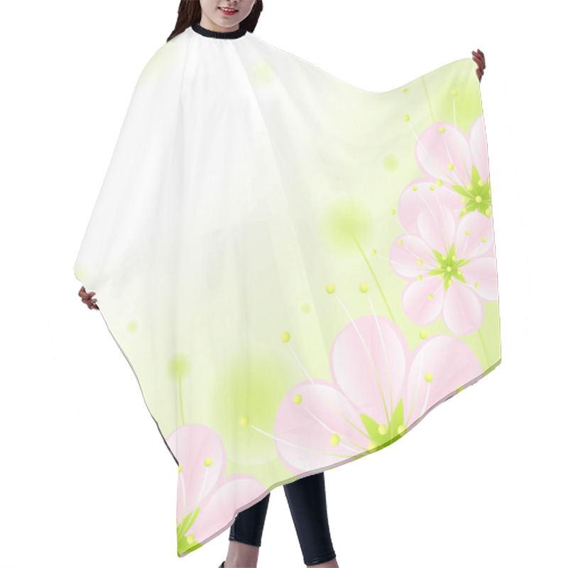 Personality  Pink Blossom Hair Cutting Cape