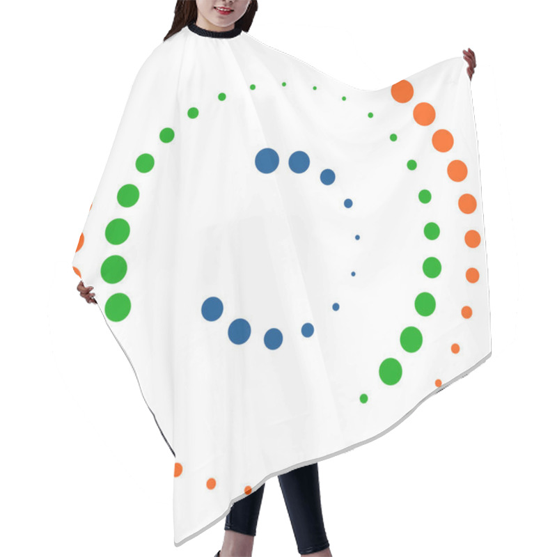 Personality  Spiral Element With Concentric Circles Hair Cutting Cape