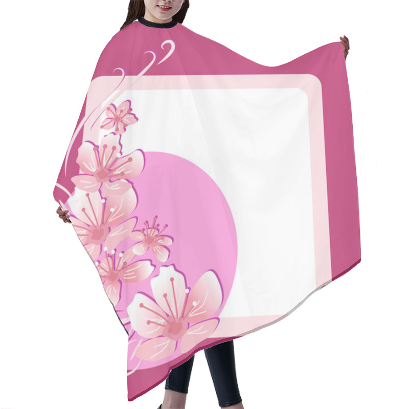 Personality  Vector Floral Background Design Hair Cutting Cape