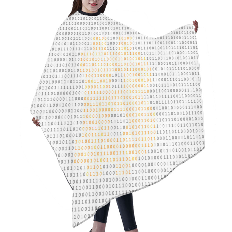 Personality  Bitcoin Symbol Binary Code Hair Cutting Cape