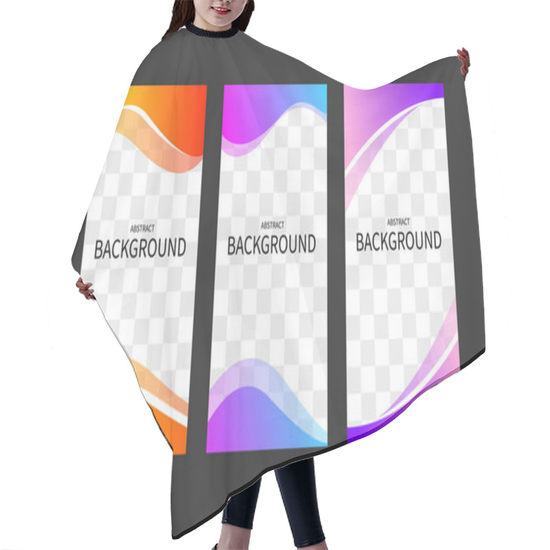 Personality  Set Of Abstract Geometric Templates For Web Applications Hair Cutting Cape