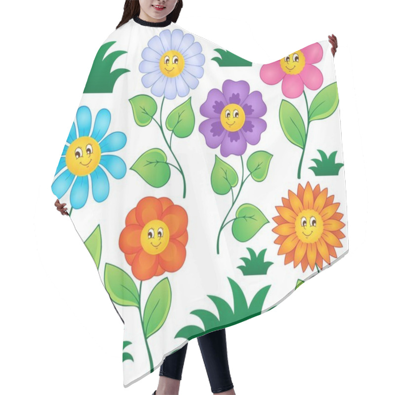 Personality  Cartoon Flowers Collection 1 Hair Cutting Cape