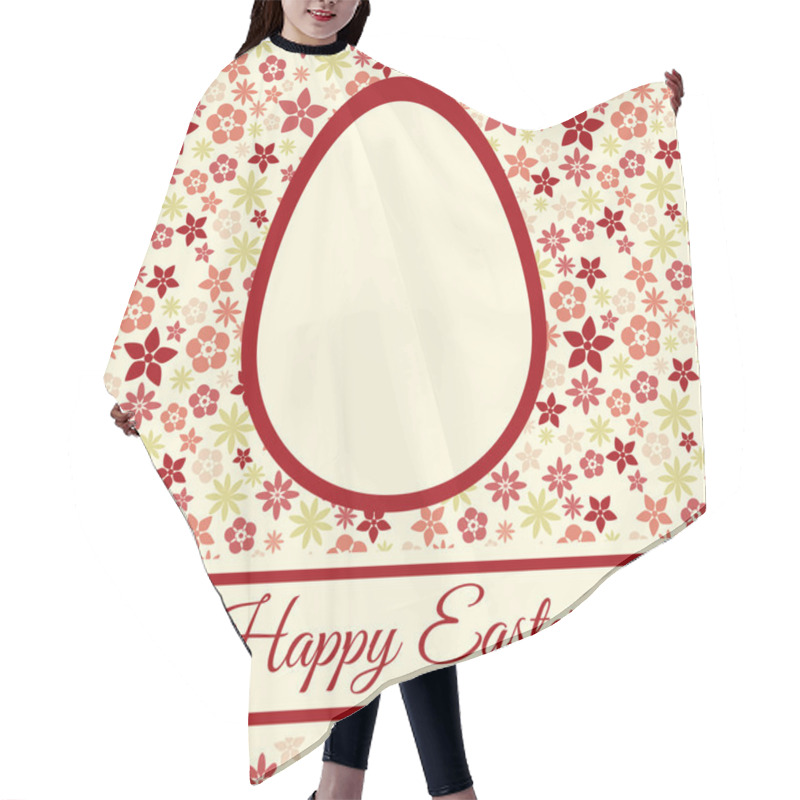 Personality  Easter Greeting Card. Vector Illustration. Hair Cutting Cape