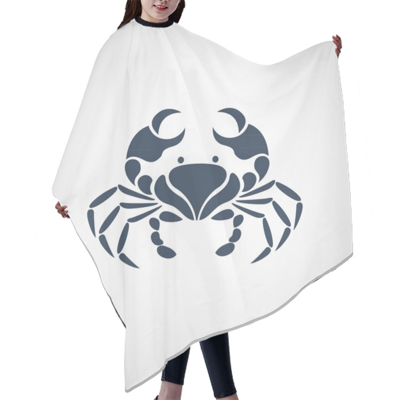 Personality  Crab Logo Vector Hair Cutting Cape