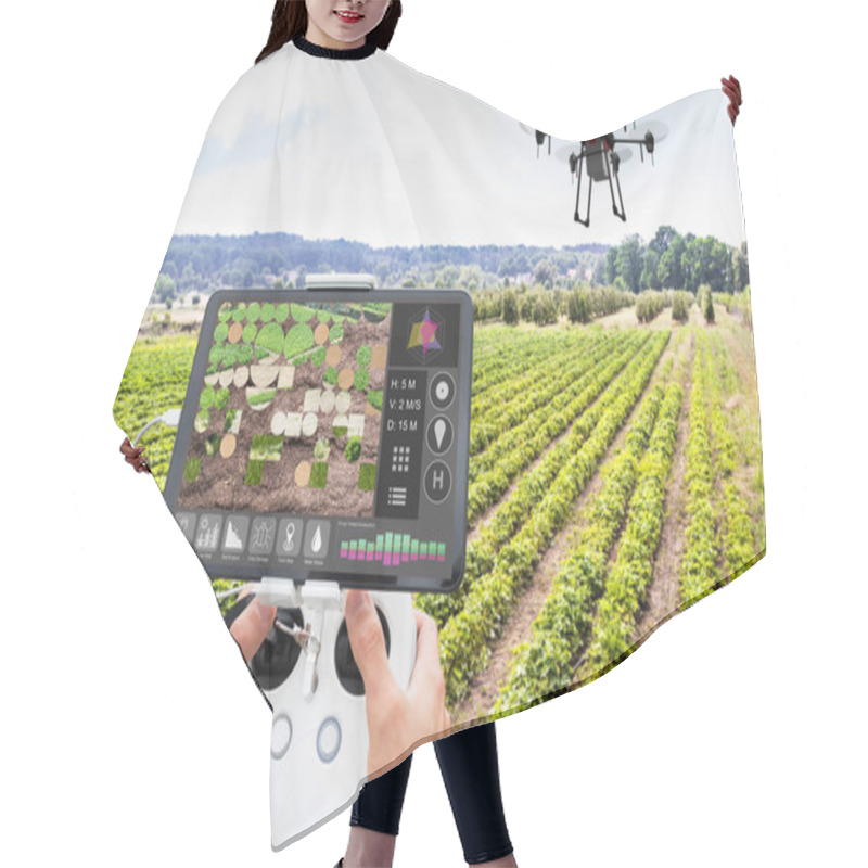 Personality  Modern Smart Farming Agriculture Technology At Farm Or Field Hair Cutting Cape