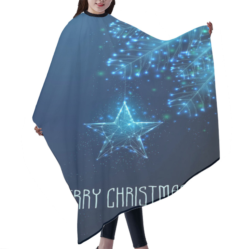 Personality  Happy New Year And Merry Christmas Greeting Card. Hair Cutting Cape