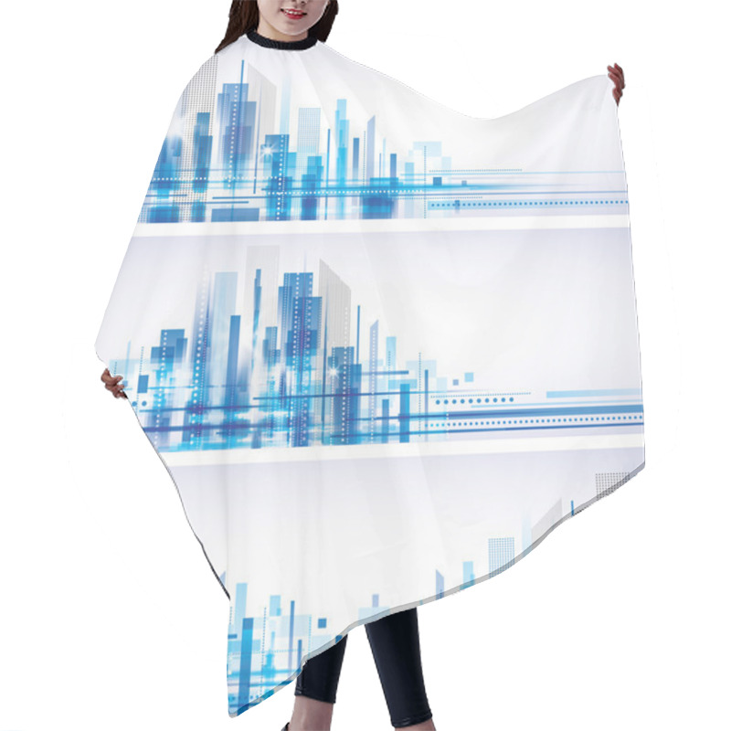 Personality  City Landscape Hair Cutting Cape