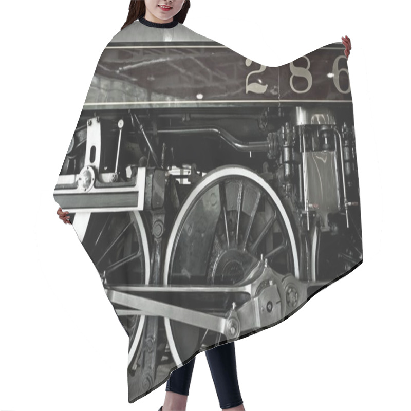 Personality  Steam Locomotive Closeup Hair Cutting Cape