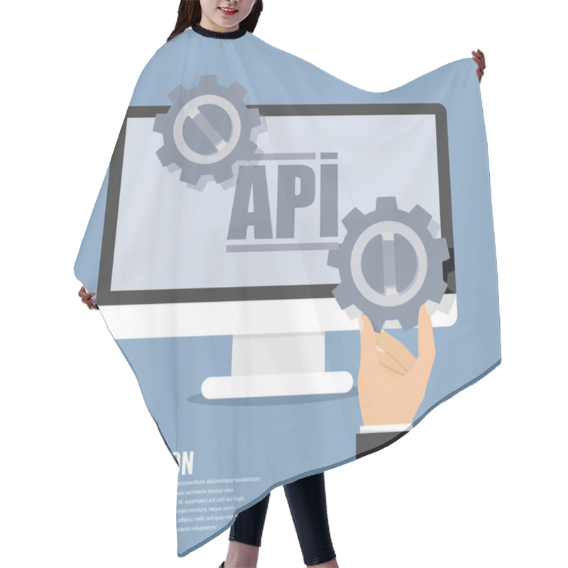 Personality  API Icon Api Connection World Globe Symbol For Your Website Desi Hair Cutting Cape