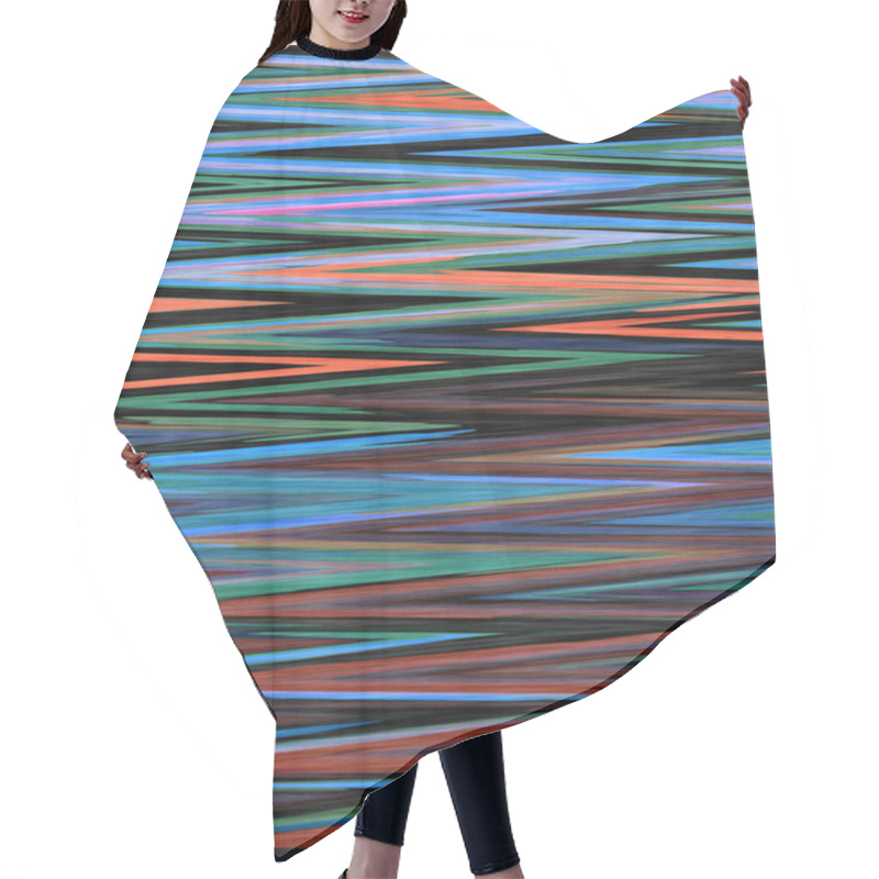 Personality  Space Dyed Coastal Marl Stripe Texture Background. Seamless Jersey Fabric Effect Repeatable Swatch. Coastal Marine Summer Style.  Hair Cutting Cape