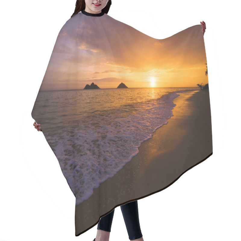 Personality  Pacific Sunrise At Lanikai Hair Cutting Cape