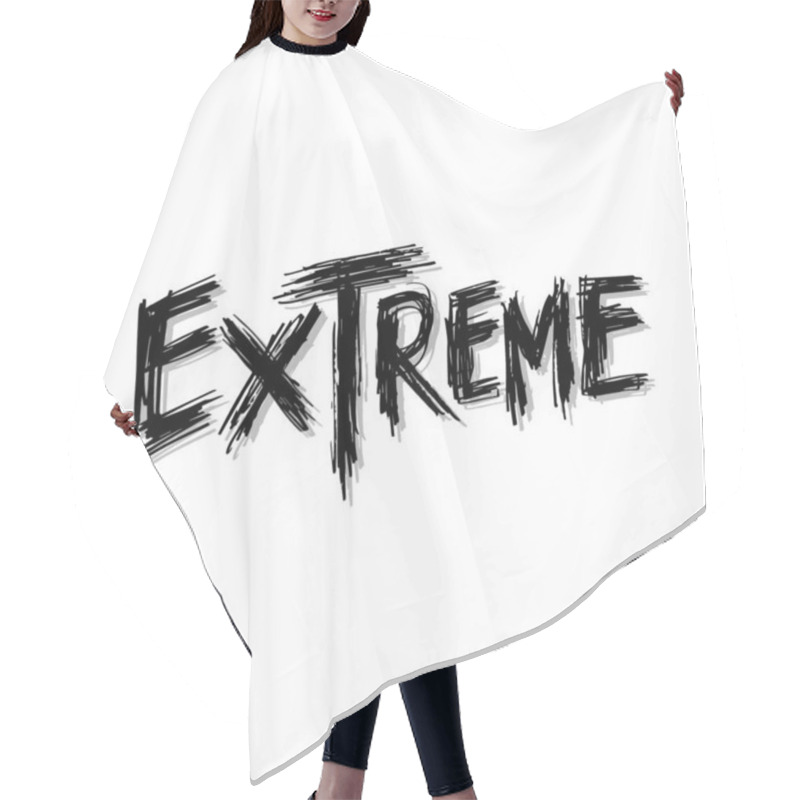 Personality  Extreme Hand Lettering Calligraphy. Slogan Concept. Hair Cutting Cape