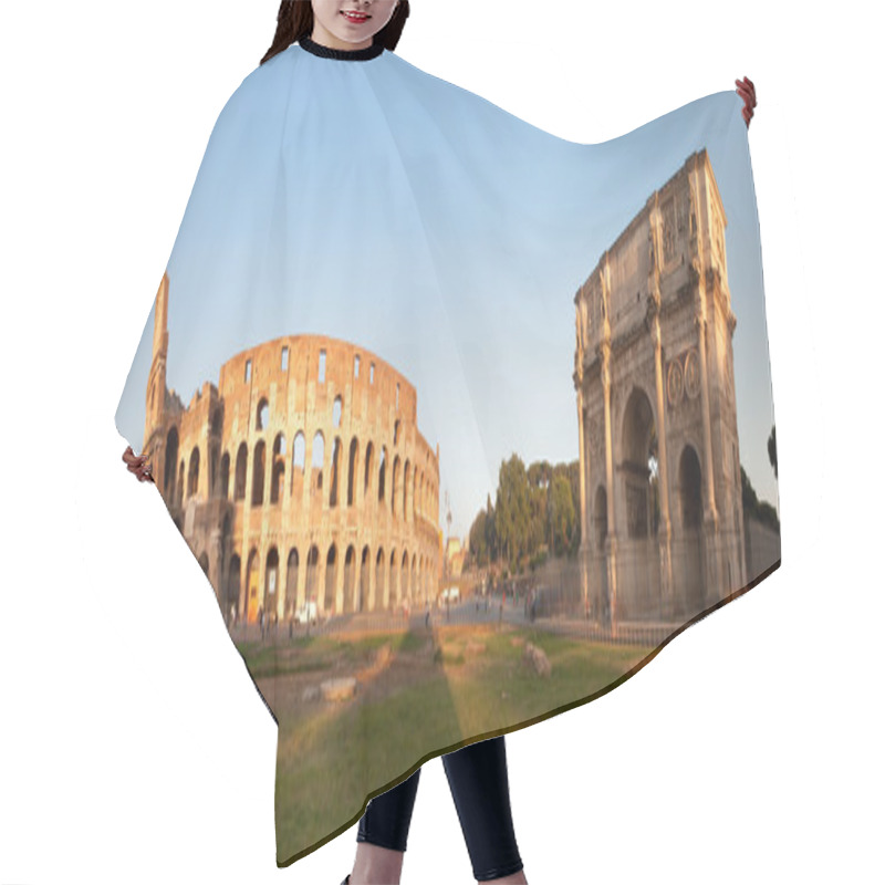 Personality  Panorama Of The Colosseum And Arch Of Constantine Hair Cutting Cape