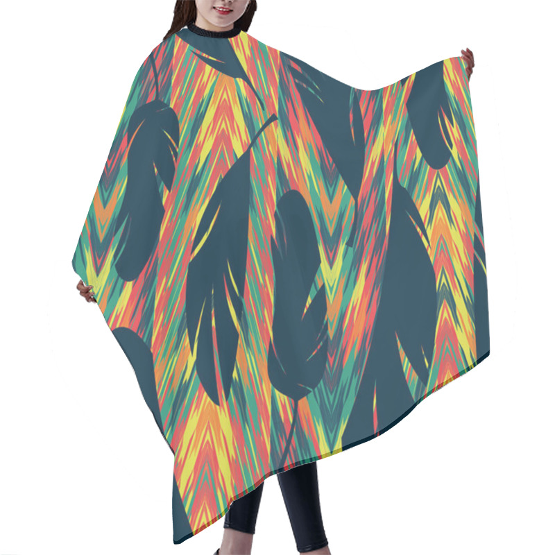 Personality  Bright Abstract Feathers Hair Cutting Cape