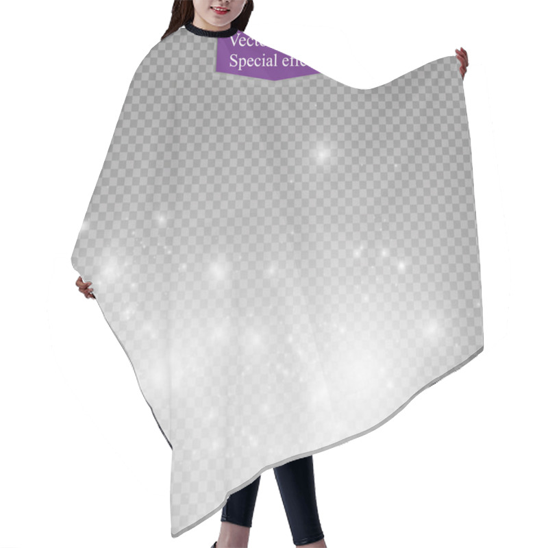 Personality  Dust On A Transparent Background.bright Stars.The Glow Lighting Effect. Hair Cutting Cape