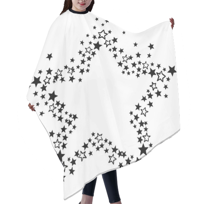 Personality  Multiple Star Of Stars Design, T-shit Print Designs Hair Cutting Cape