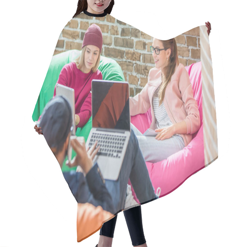 Personality  People In Bean Bag Chairs Hair Cutting Cape