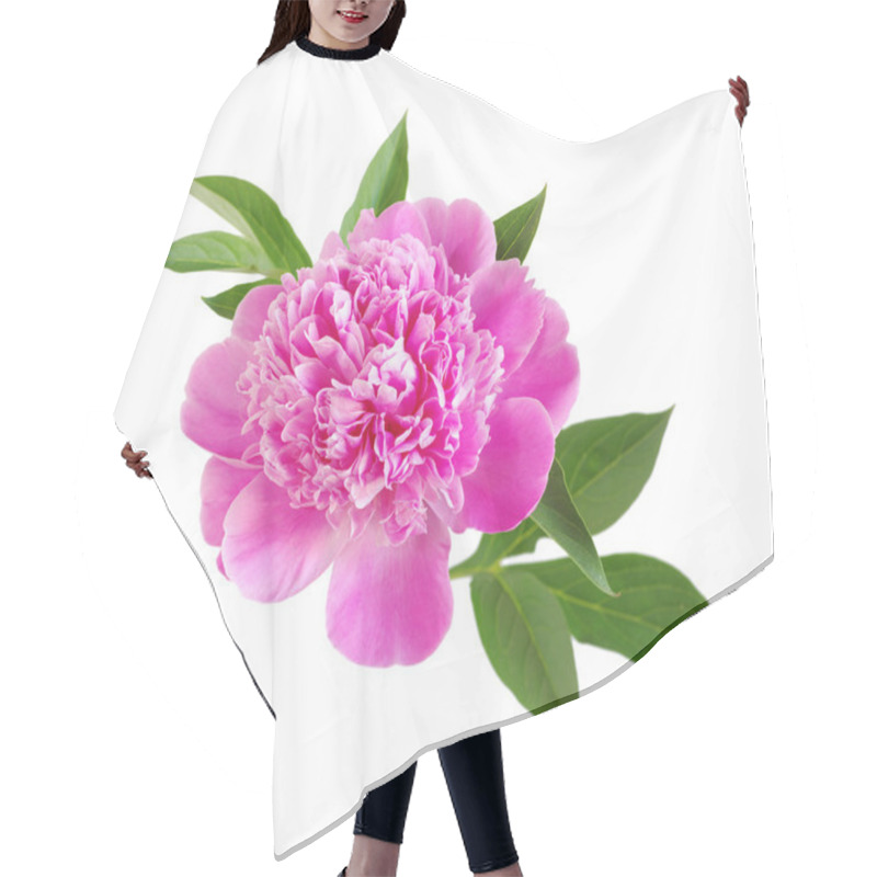 Personality  Pink Peony Flower Hair Cutting Cape