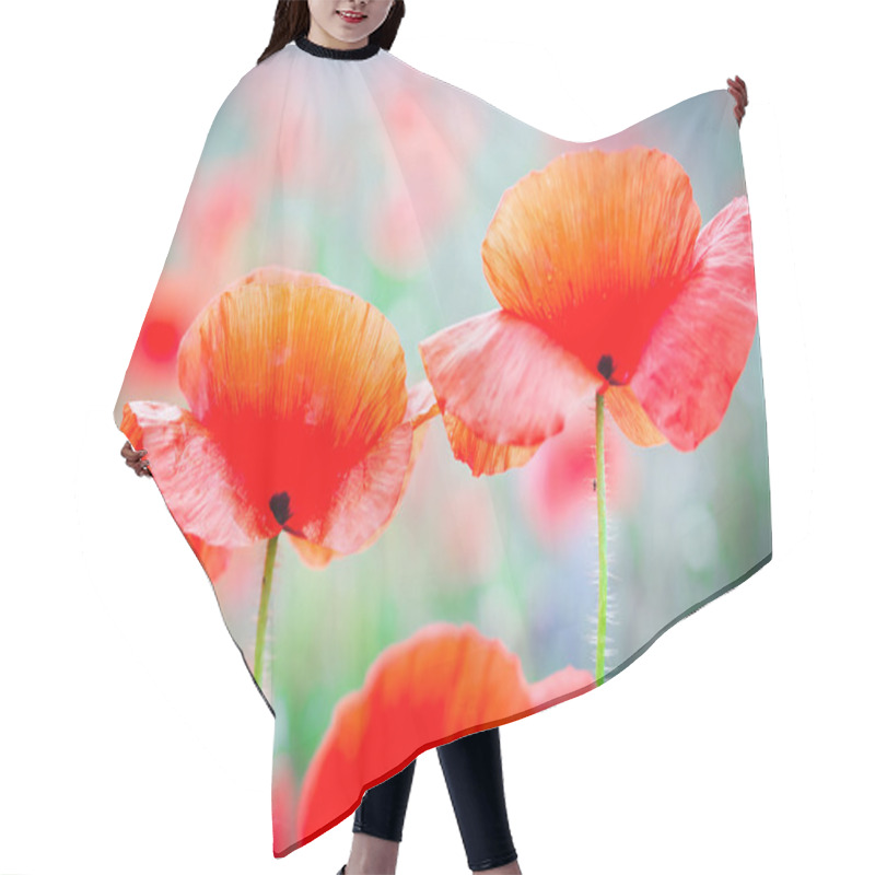 Personality  Blossom Poppy Flowers Hair Cutting Cape