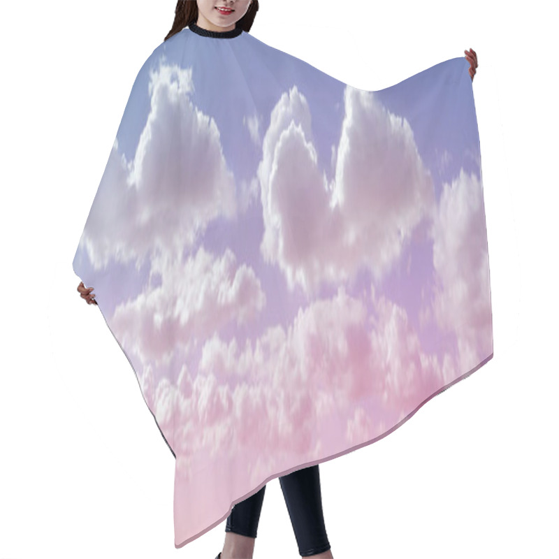 Personality  Beautiful Cloud Formation And Sun Shine - Pink Lilac Blue Sky And Sun Shining On Big Fluffy Clouds Providing A Gorgeous Summer Cloudscape Background With Copy Space Ideal For Holiday Or Spiritual Themes Hair Cutting Cape