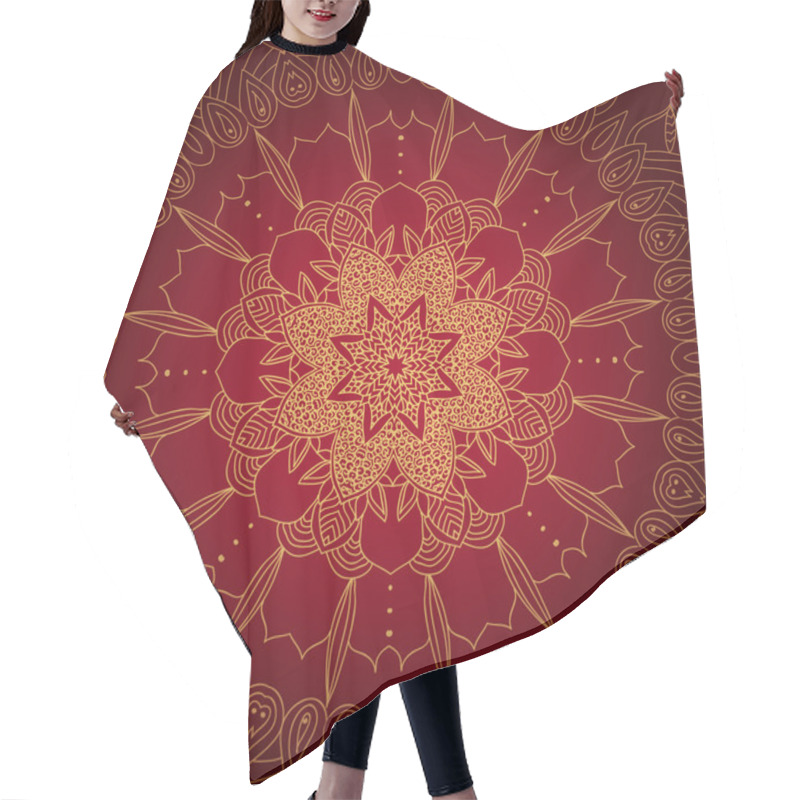 Personality  Vector Delicate Lace Round Pattern Hair Cutting Cape