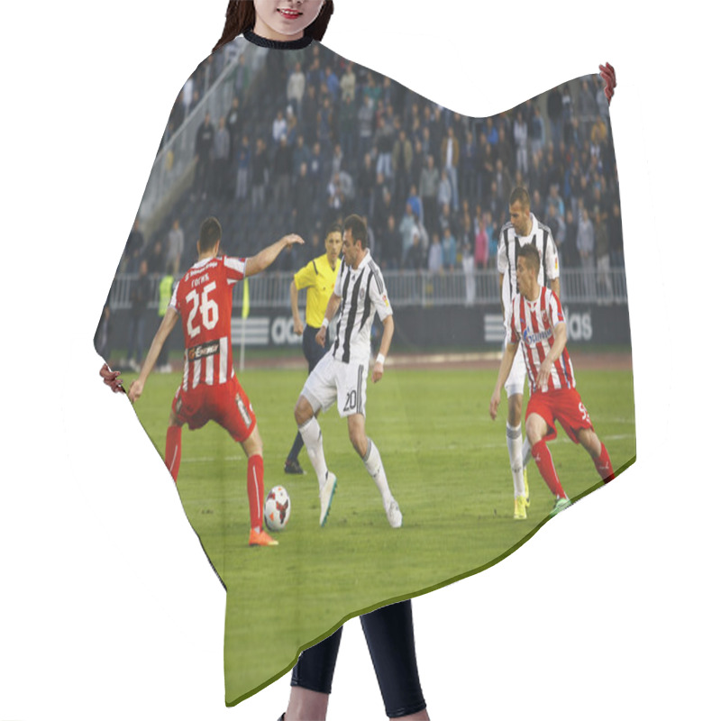 Personality  Soccer Match Between Partizan And Red Star Hair Cutting Cape