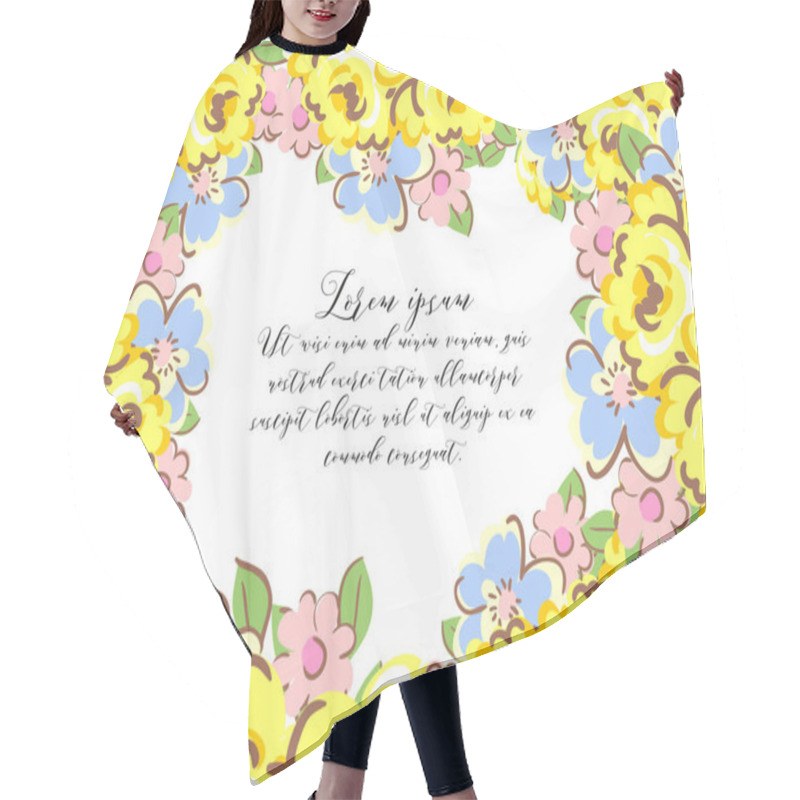 Personality  Blooming Floral Ornament Hair Cutting Cape