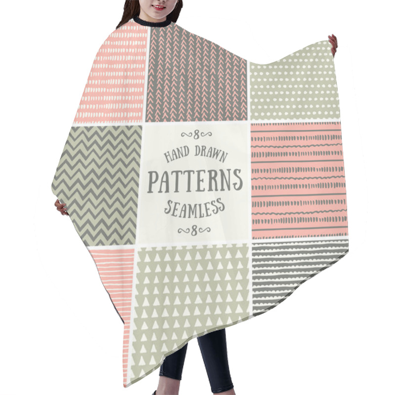 Personality  Abstract Seamless Patterns Collection Hair Cutting Cape