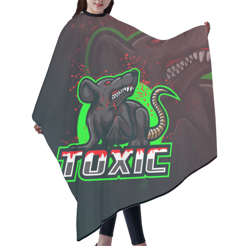 Personality  Toxic Mascot Logo Design Vector With Modern Illustration Concept Hair Cutting Cape