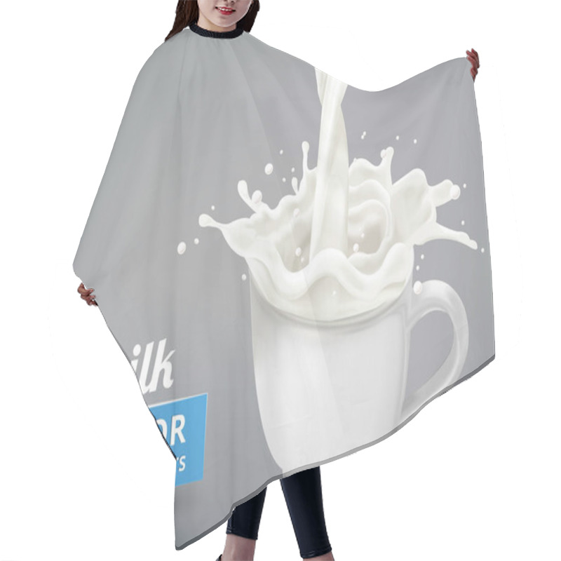 Personality  Milk Pouring Into A Cup Hair Cutting Cape