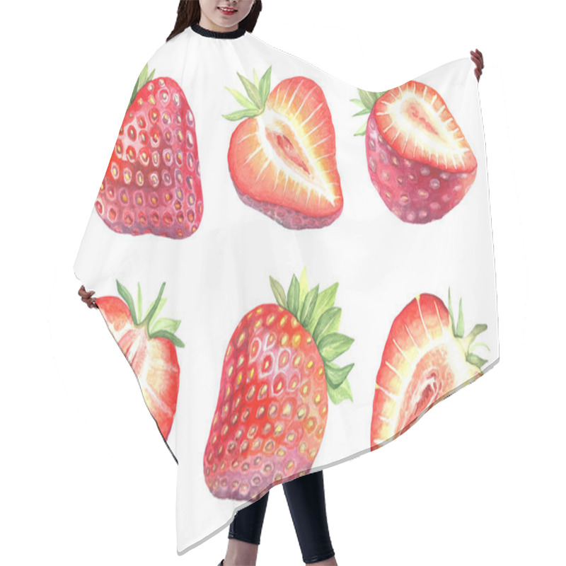 Personality  Strawberry Isolated Collection Hair Cutting Cape