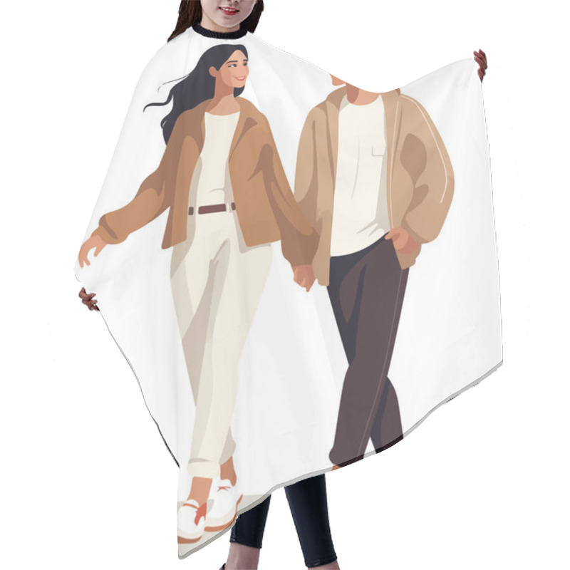 Personality  Love Couples Dating, Hugging, Walking. Men And Women In Romantic Relationship, Embracing, Standing During Rendezvous. Flat Vector Illustrations Isolated On White Background Hair Cutting Cape