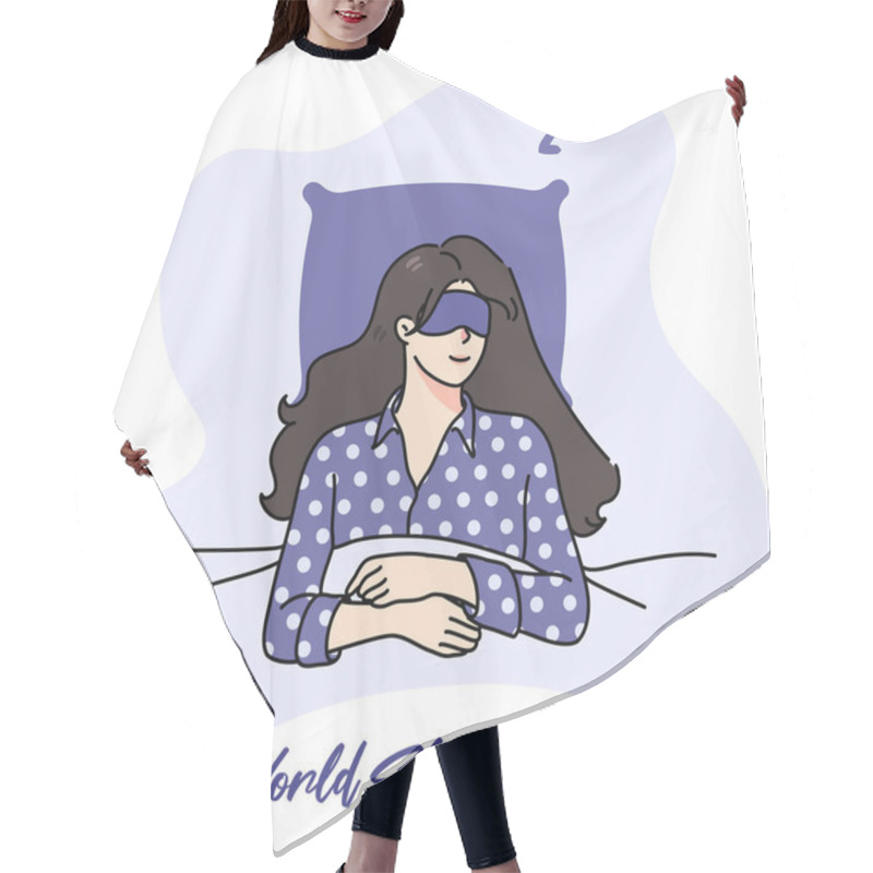 Personality  World Sleep Day Vector. World Sleep Day With Night Situation Background. Hair Cutting Cape