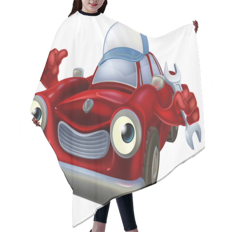 Personality  Cartoon Car Mechanic Mascot Hair Cutting Cape