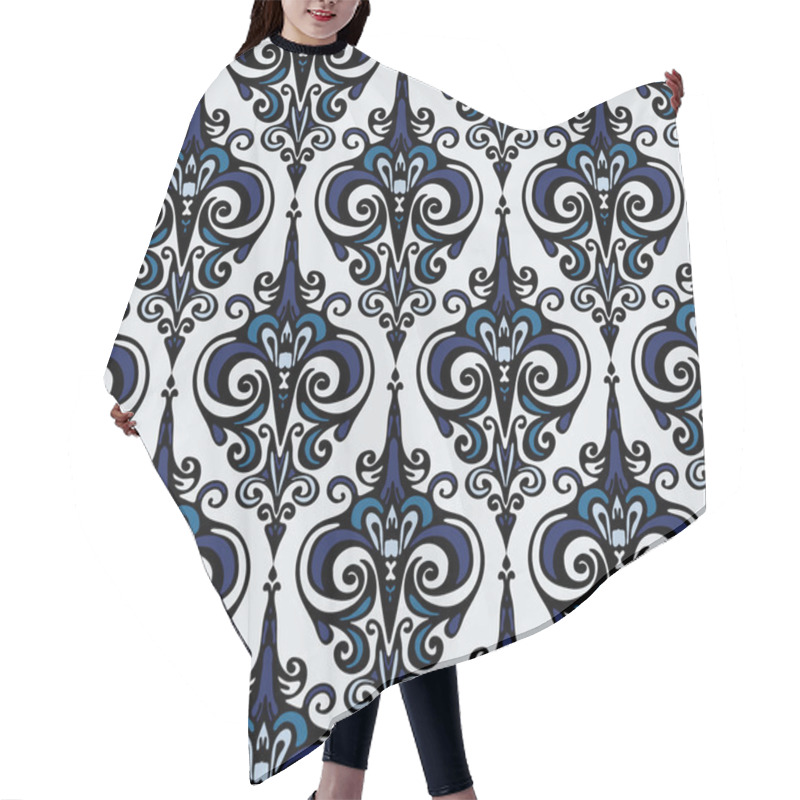 Personality  Seamless Tiled Pattern Vector Design Hair Cutting Cape