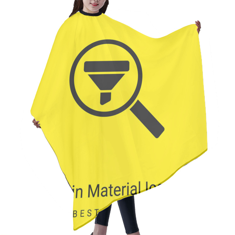 Personality  Analytics Minimal Bright Yellow Material Icon Hair Cutting Cape