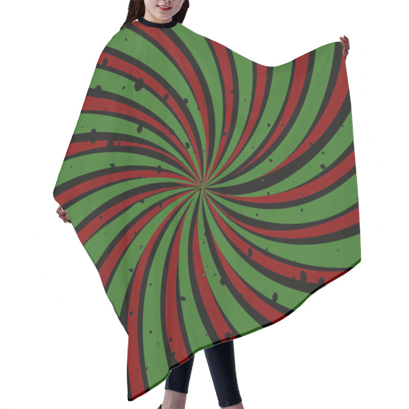 Personality  Red Green Swirl Grunge Hair Cutting Cape