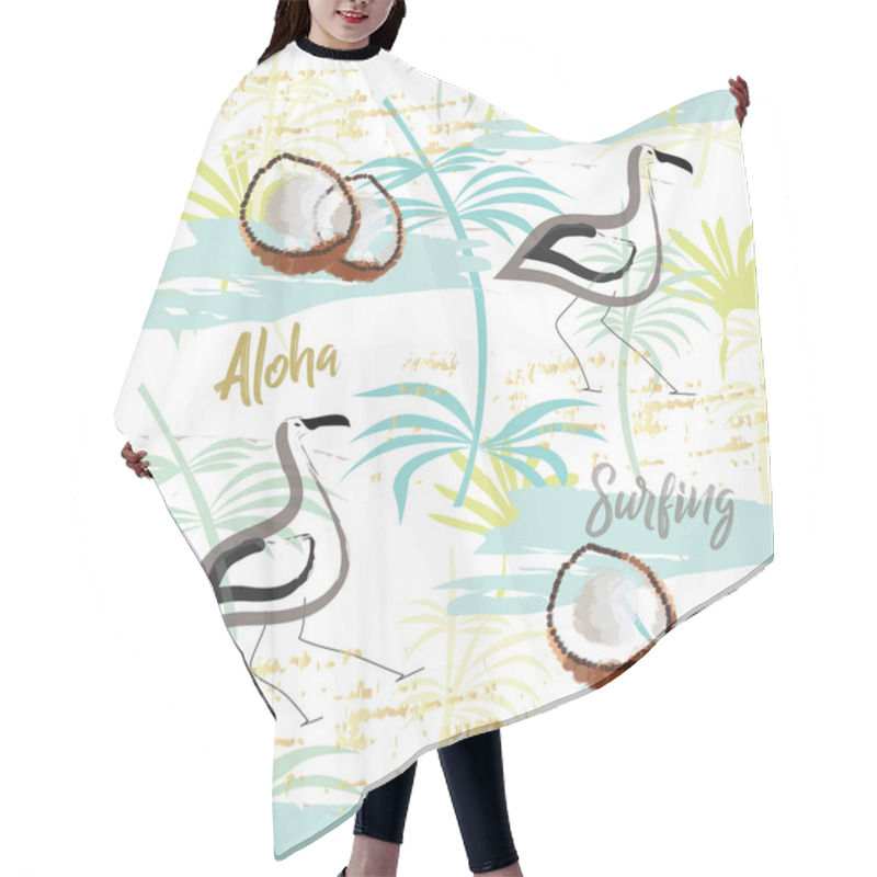 Personality  Summer Set With Hand Drawn Elements - Flamingo, Calligraphy, Flowers, Tropical Leaves, Coconuts . Perfect For Web, Card, Poster, Cover, Tag, Invitation, Sticker Kit.  Hair Cutting Cape