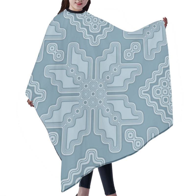 Personality  Seamless Pattern Tile Moroccan Style In Soft Pastel Blue Hair Cutting Cape