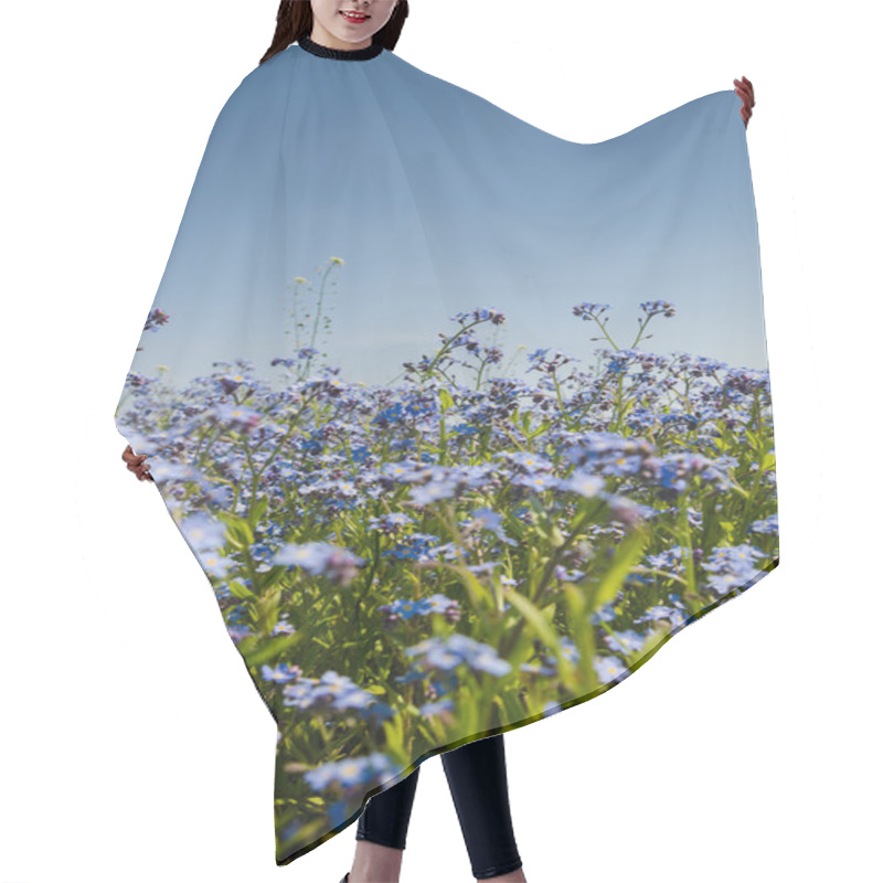 Personality  Blue Spring Flowers Hair Cutting Cape