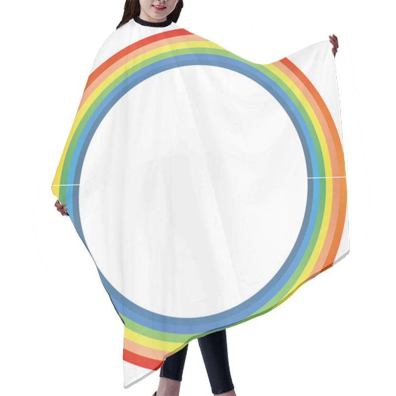 Personality  Rainbow Circle Hair Cutting Cape