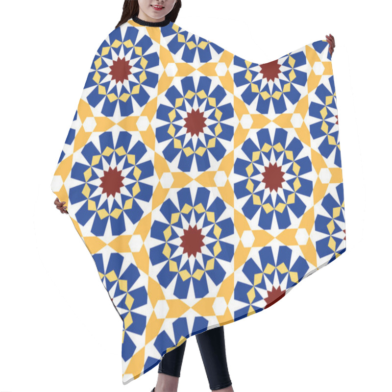 Personality  Moroccan Mosaic Seamless Hair Cutting Cape