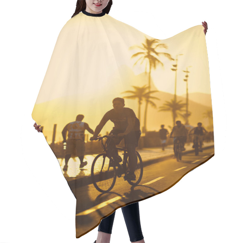 Personality  Bike Path Sidewalk Ipanema Beach Rio De Janeiro Brazil Hair Cutting Cape