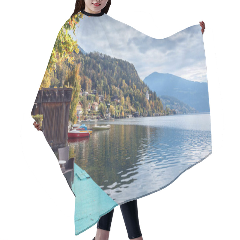 Personality  Autumn In The Town Of Millstatt Am See. Alps Mountains, Austria Hair Cutting Cape