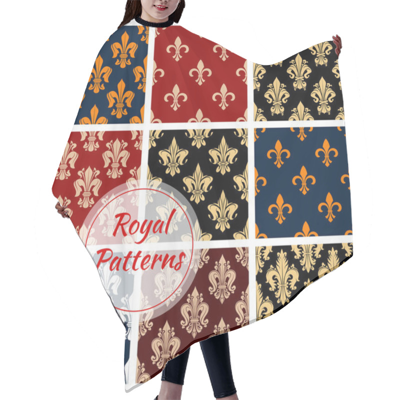 Personality  Royal Flower Patterns Set, Vector Floral Ornament Hair Cutting Cape