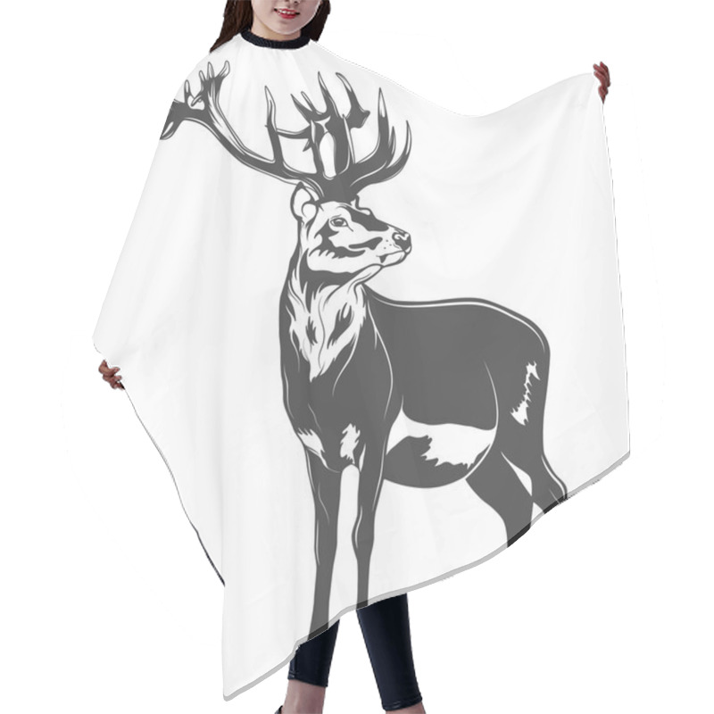 Personality  Vector Deer Hair Cutting Cape