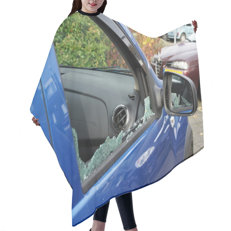 Personality  Thieves Have Broken Car Window Hair Cutting Cape